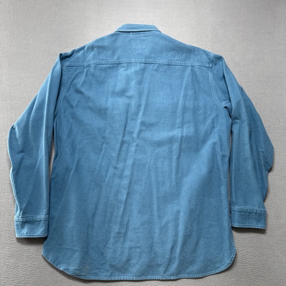 Cabela's Chamois Flannel Heavy Cotton Shirt Mens 2XLT Blue Hiking‎ Outdoor Soft - Picture 5 of 7
